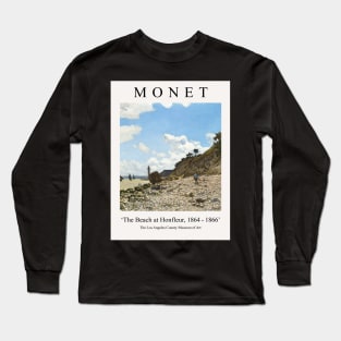 Claude Monet The Beach at Honfleur Long Sleeve T-Shirt